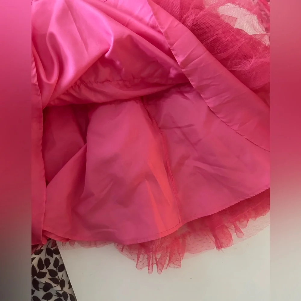 Smak Parlour X Unique Vintage1960s Hot Pink Bow Cupcake EmpireWaist Dress NWOT M - Picture 12 of 16